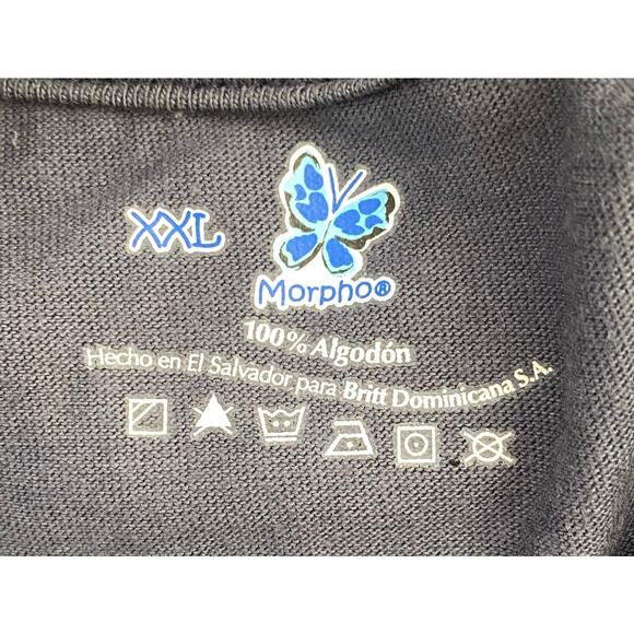 Morpho brand Dominican Republic T-shirt Men’s XXL Blue Yellow Graphic Casual NWT - Picture 3 of 4